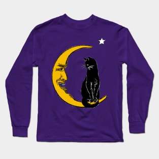 Moon and cat Long Sleeve T-Shirt